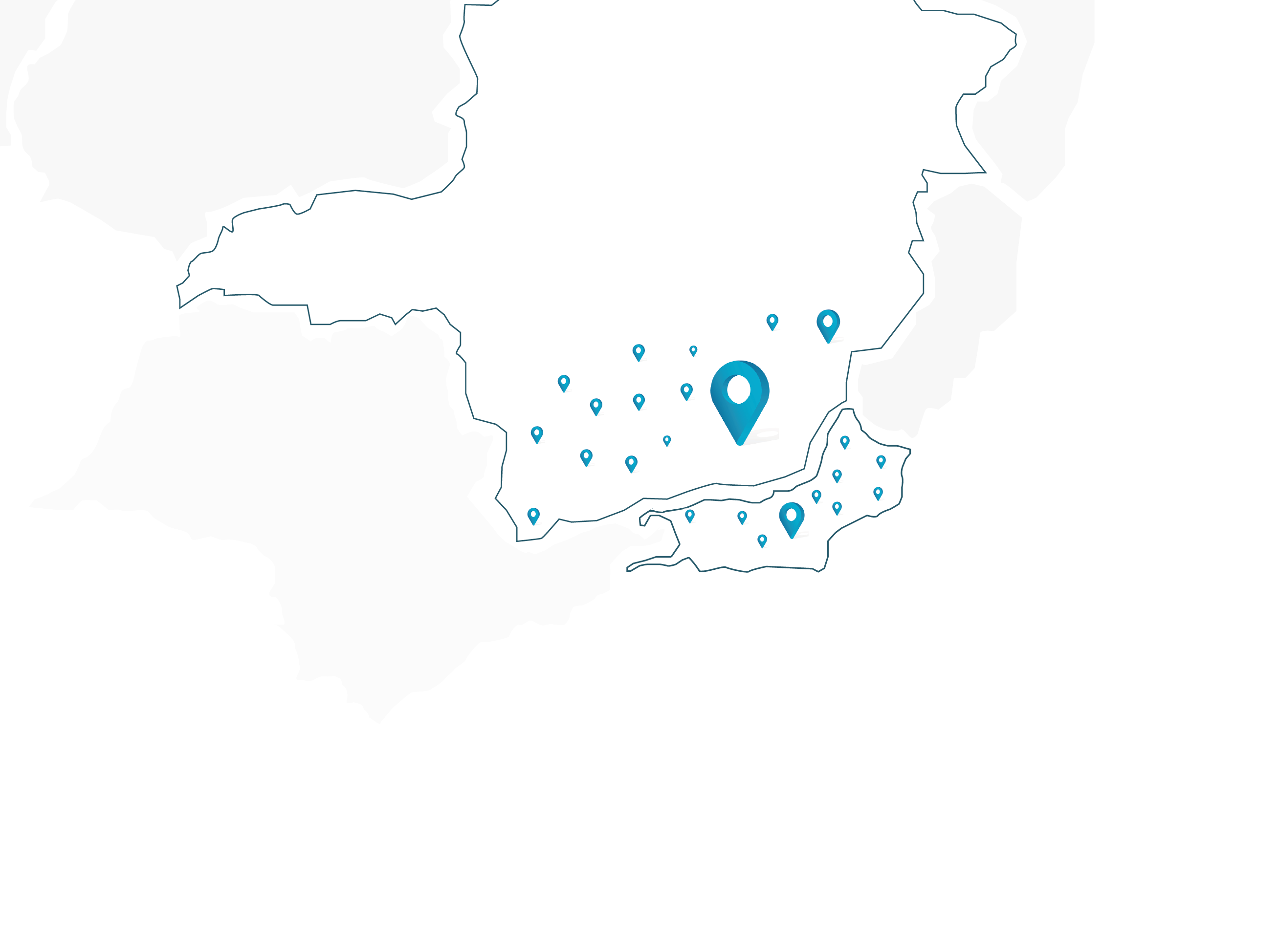 Mapa de atuação